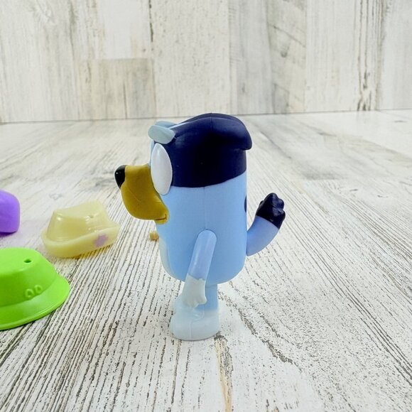 Bluey with HATS Flat Ears Chip Shop Hat Nurse Doctor Fishing Dress Up Set NEW - Picture 5 of 10